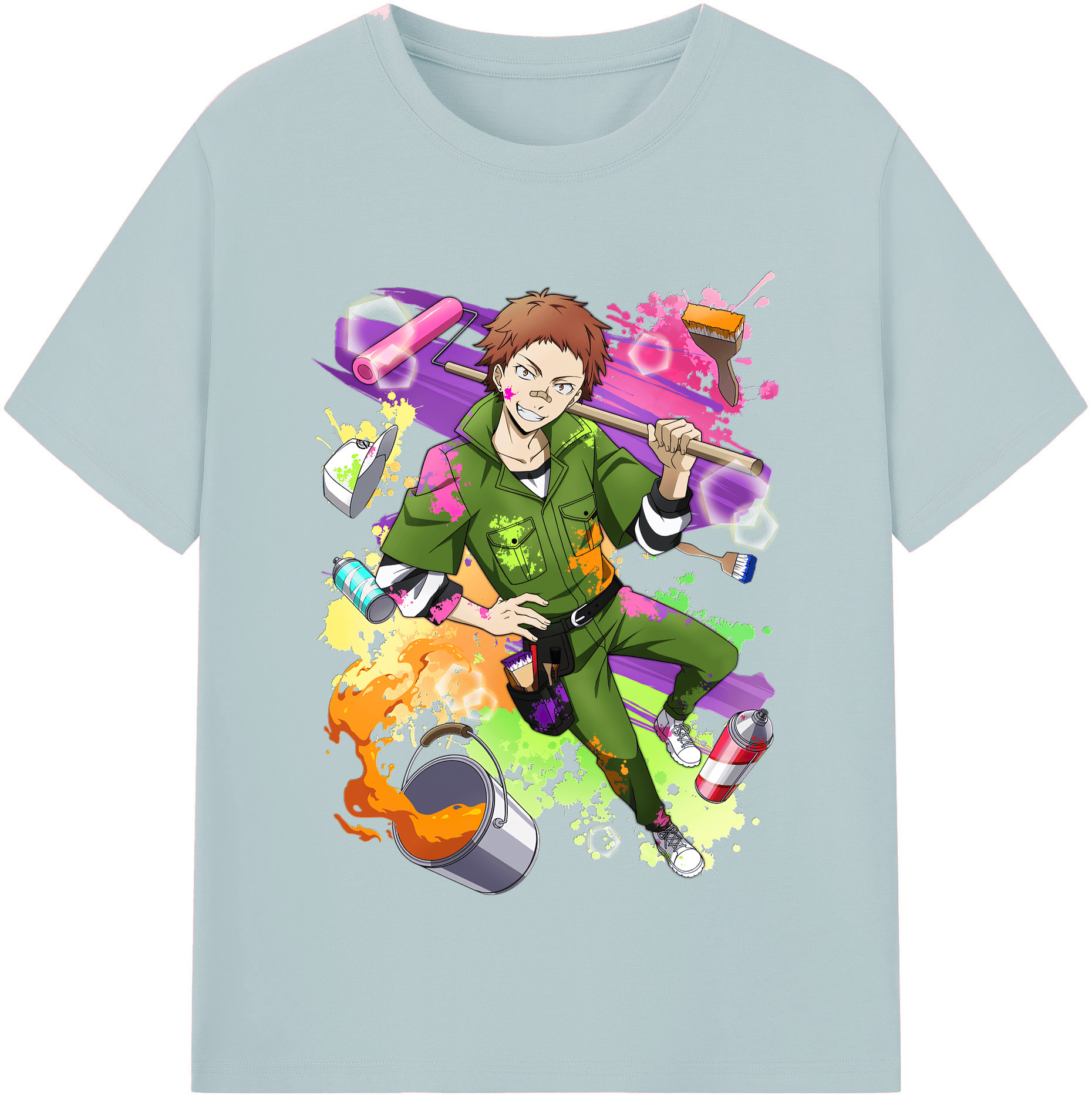 （画像用） 文豪ストレイドッグス Bungo Stray Dogs 綿100％半袖Tシャツ（フロントプリント）
